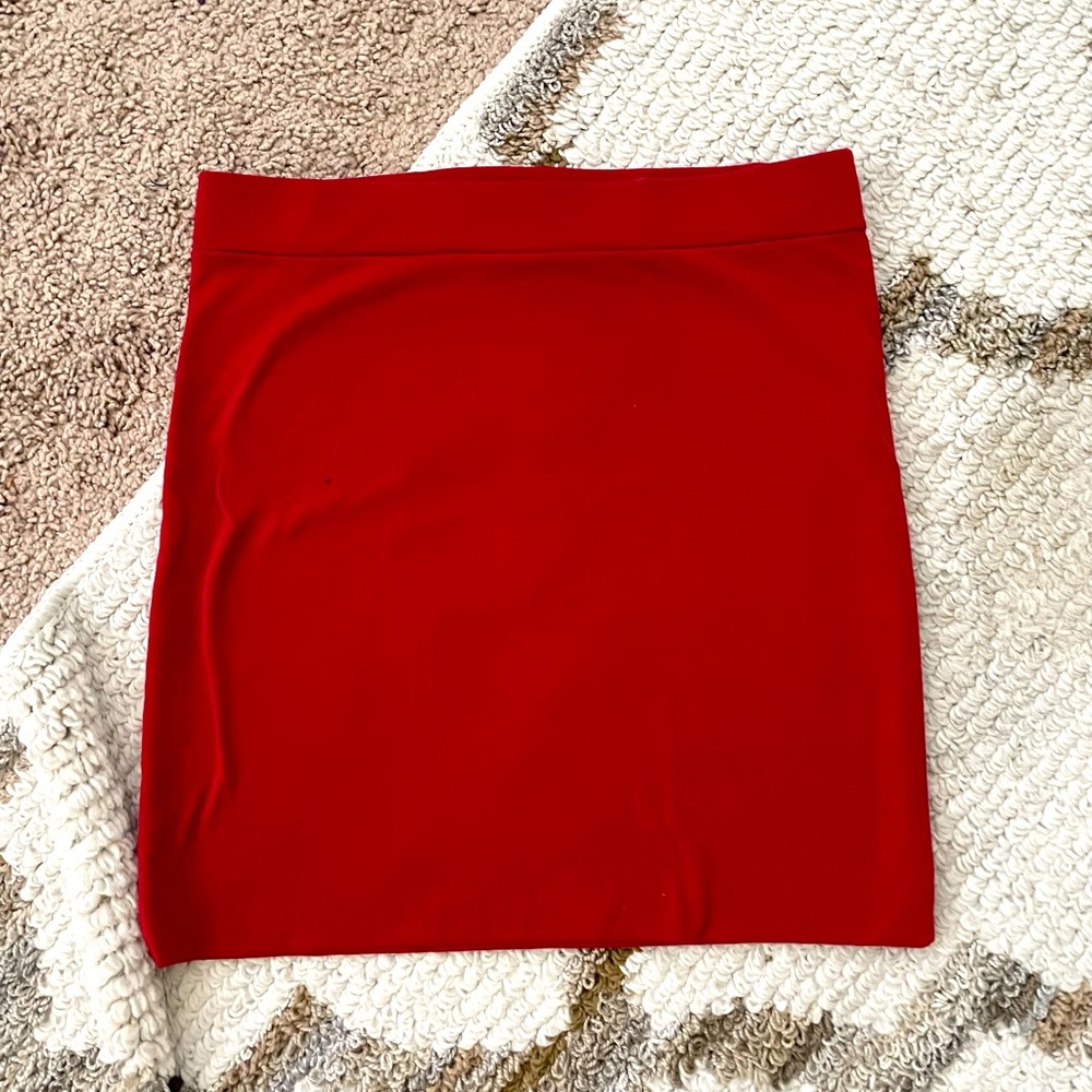 Red mini skirt